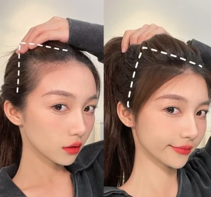 「零出错胎毛浏海教学」,发际线不再空空荡荡,对秃头星人来讲称得上效果显著