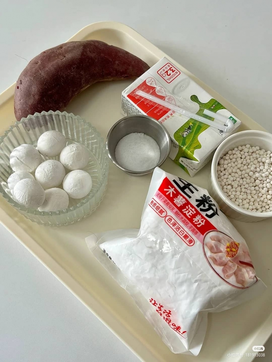 6、紫薯牛奶麻薯汤圆西米露
