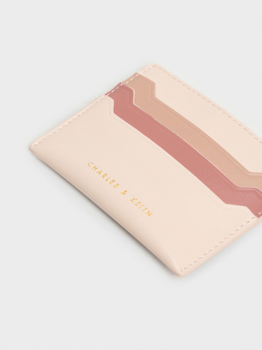 #Multicolour Card Holder - Light Pink