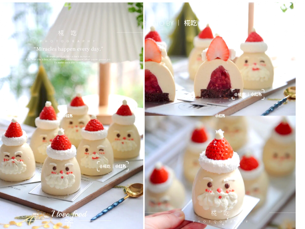 4、圣诞老人焦糖慕斯