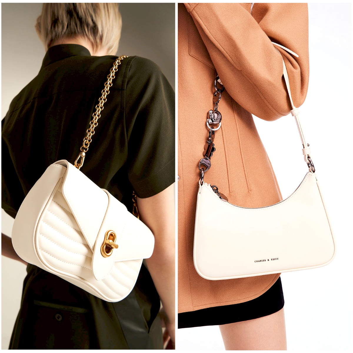 小 CK 奶白色包包推荐