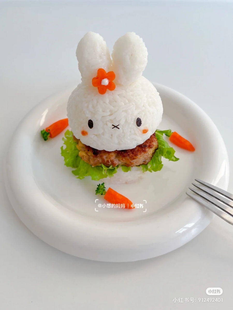 #米菲兔苹果猪排汉堡