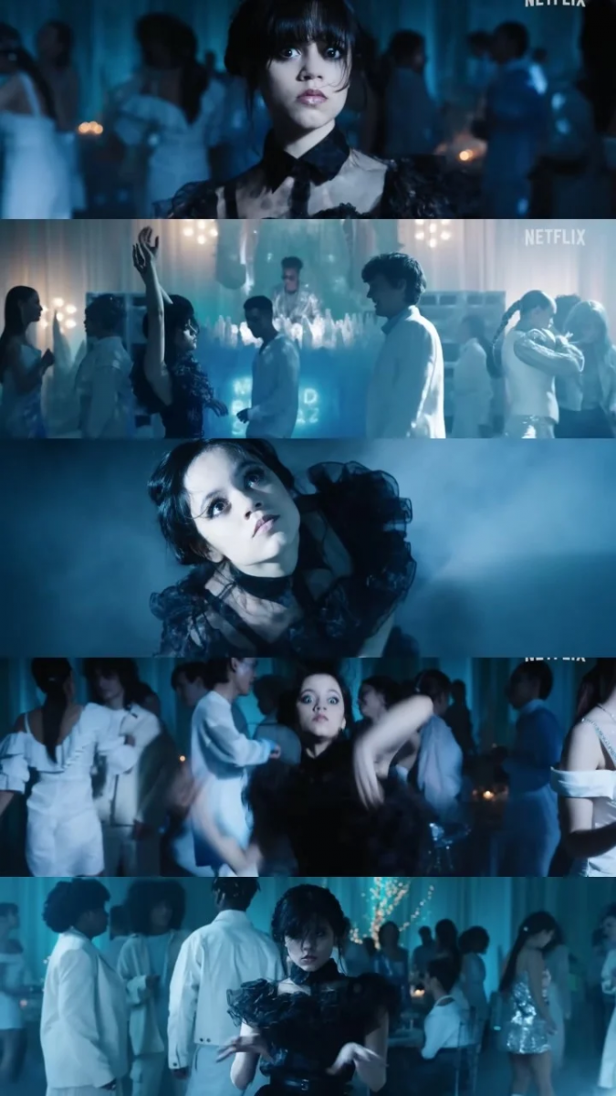 她在第四集中參加舞會跳的一段舞,怪异的舞蹈动作,搭配她面不改色的表情更是掀起网友的议论。