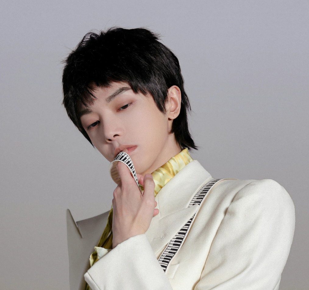 可以看到C位也就是右手第四位的剪影很明显是华晨宇。