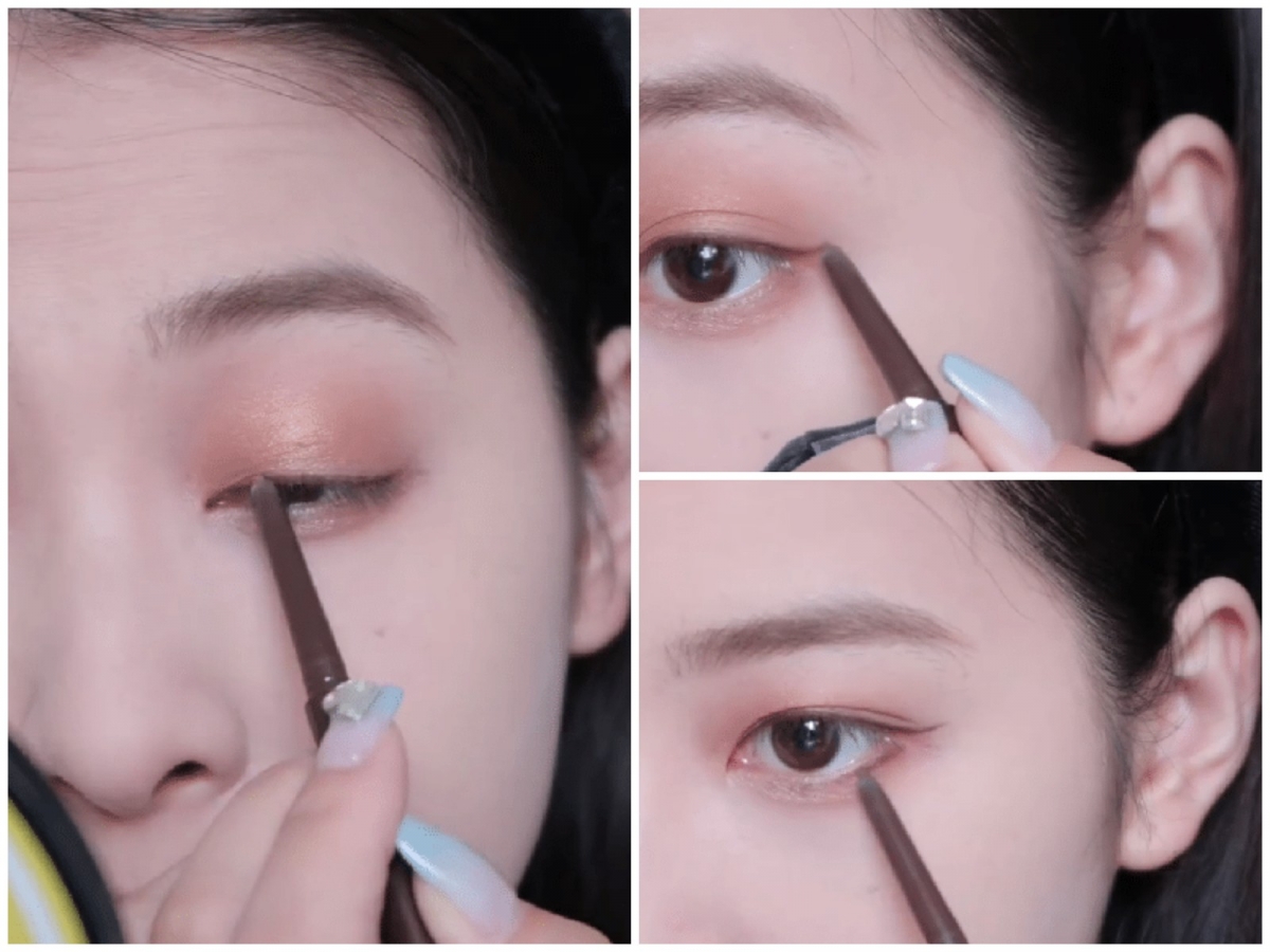 Step 3:棕色眼线