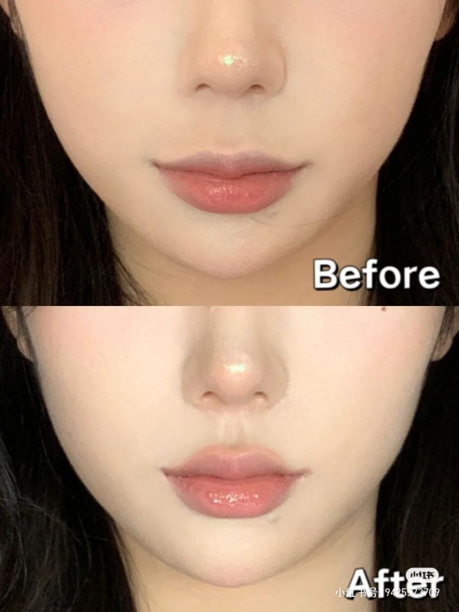 上为修容前;下为修容后