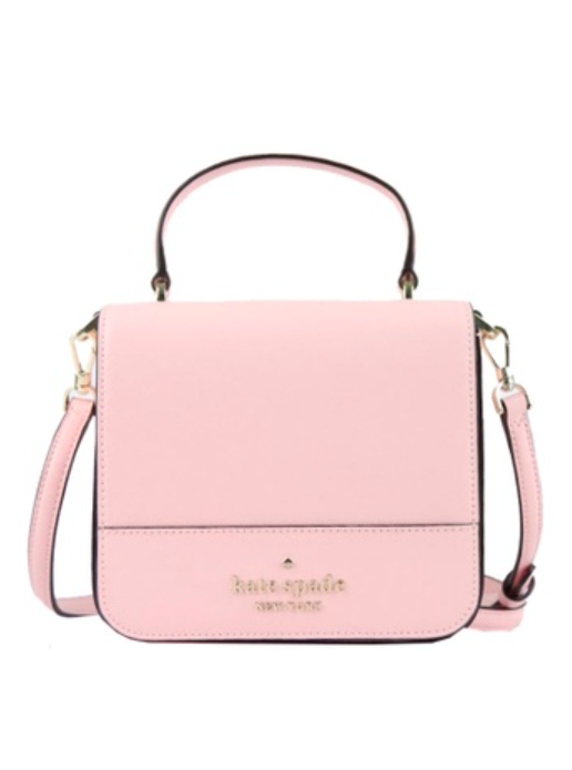 5、Kate Spade Staci Square K7342 Flap Crossbody Bag In Chalk Pink