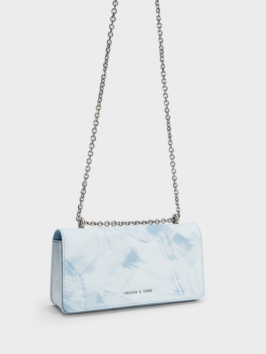 Paffuto Chain Handle Textured Long Wallet