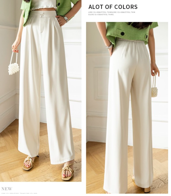 6、高腰西装阔腿裤