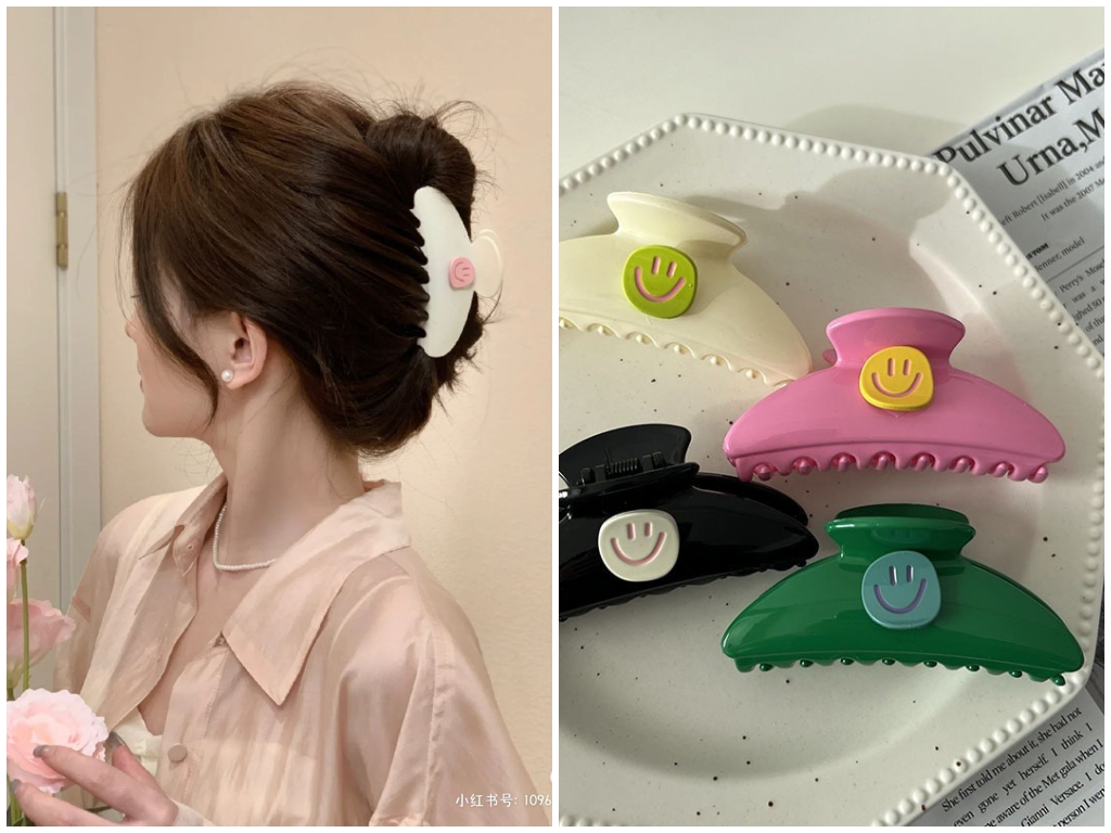 4、糖果色笑脸鲨鱼夹