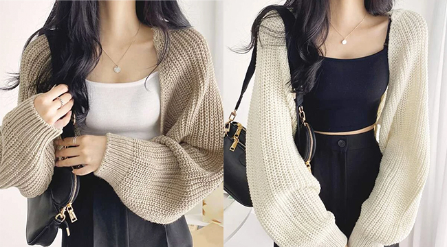 2、DAZY Batwing Sleeve Ribbed Knit Duster Cardigan