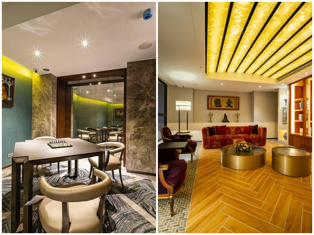 该建筑还设有宴会厅、交谊厅、阅览室、SPA 等高级设施,甚至还有「美术馆」,完全无愧「豪宅」之称号~