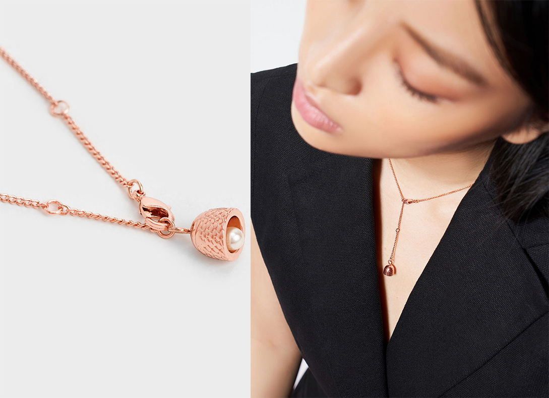 2、Charm Necklace - Rose Gold