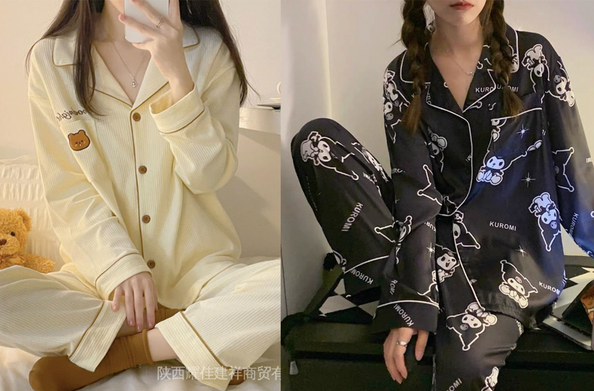 4、韩版长袖设计睡衣