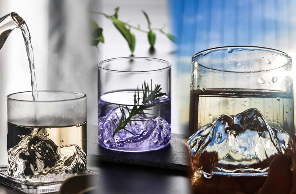 6、日本富士山透明杯子