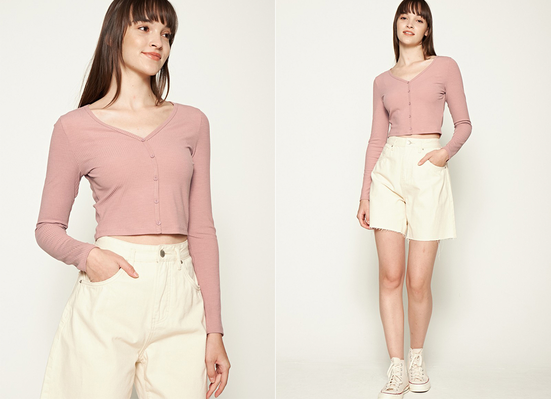 Padini Authentics Essential Long Sleeve Knit Ladies Tee