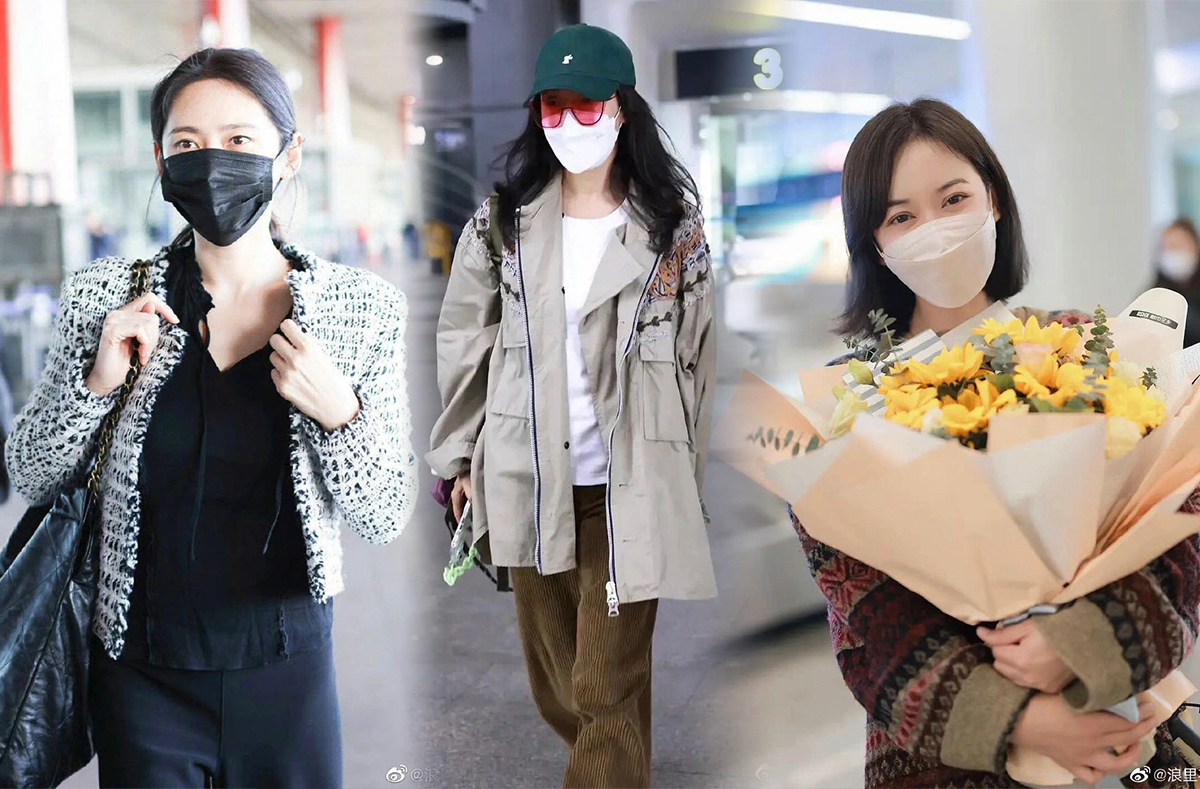 陆续出发长沙准备录制节目的路透照。