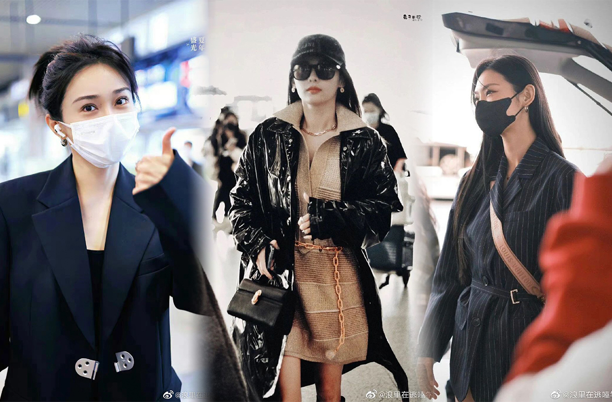 陆续出发长沙准备录制节目的路透照。