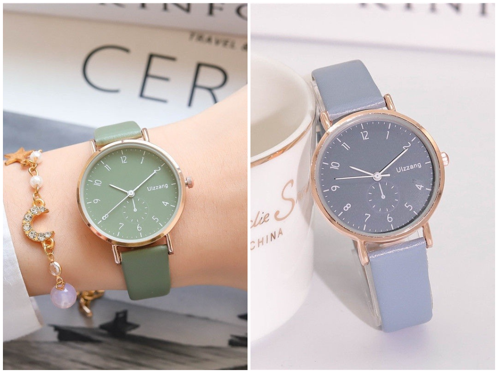 5、INS 风简约圆形表盘石英石表