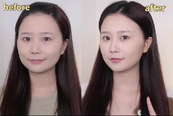 脸明显小了一圈,妆感还很自然呢!