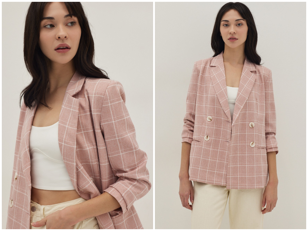 3、Ambria Double Breasted Blazer