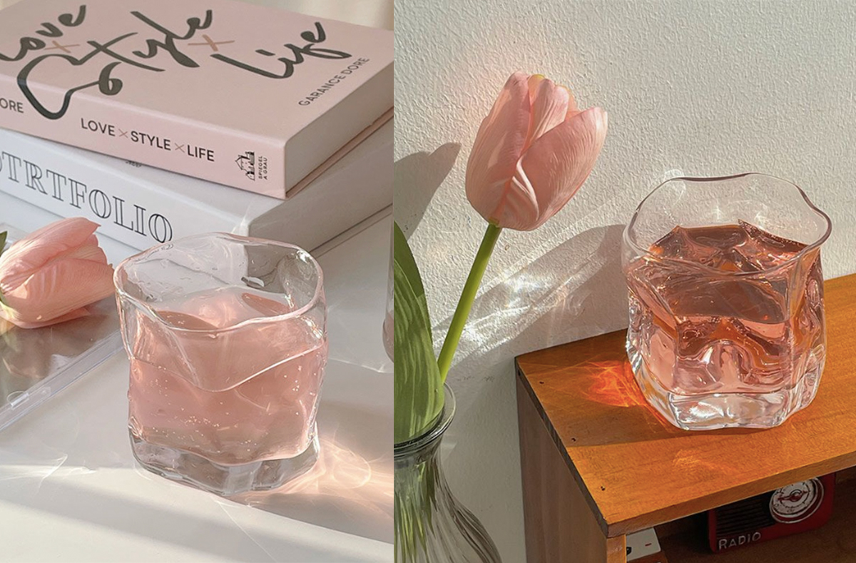 3、日式少女风玻璃杯子