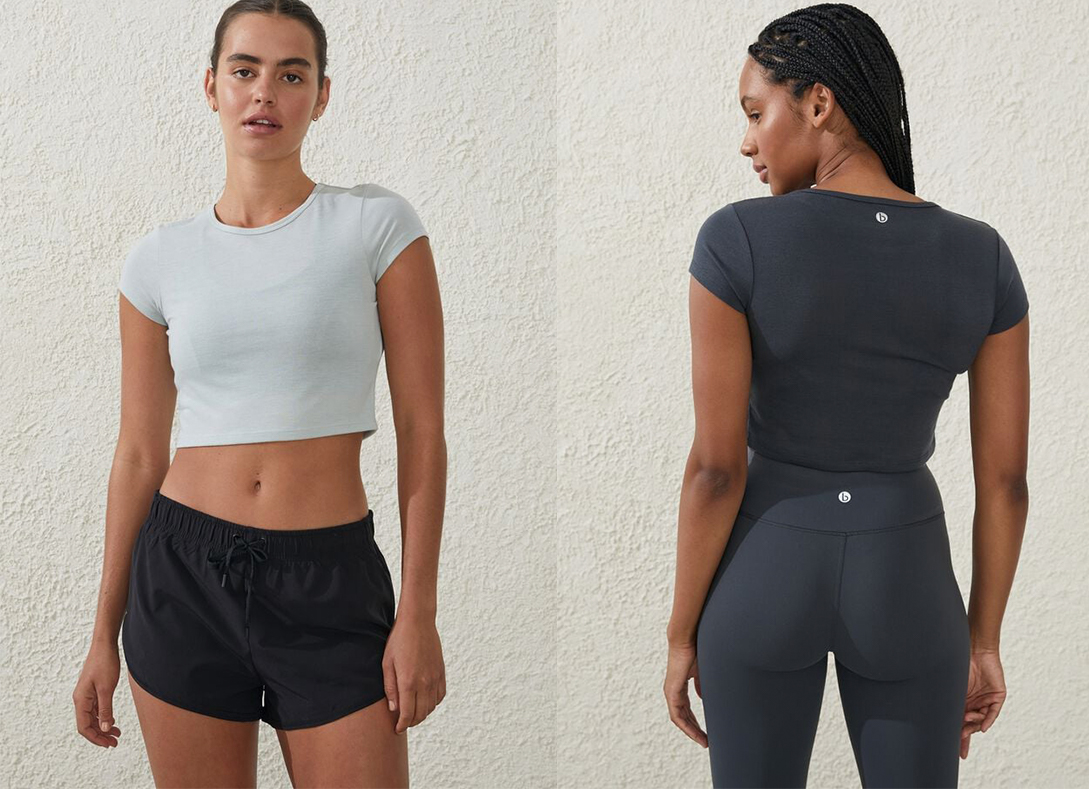 4、Active Fitted Cropped Tee