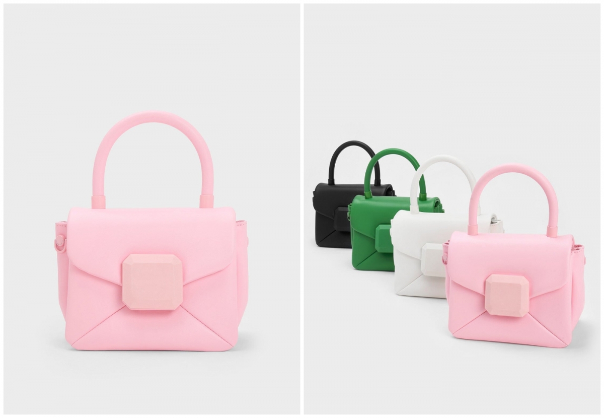 6、Geometric Push-Lock Top Handle Bag - 其他配色