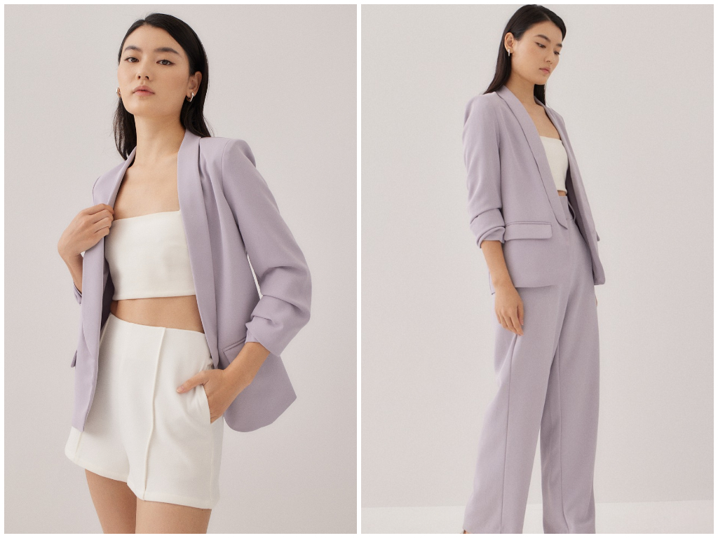 1、Auria Shawl Collar Blazer