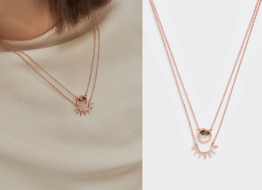 1、Swarovski® Crystal Pendant Princess Necklace