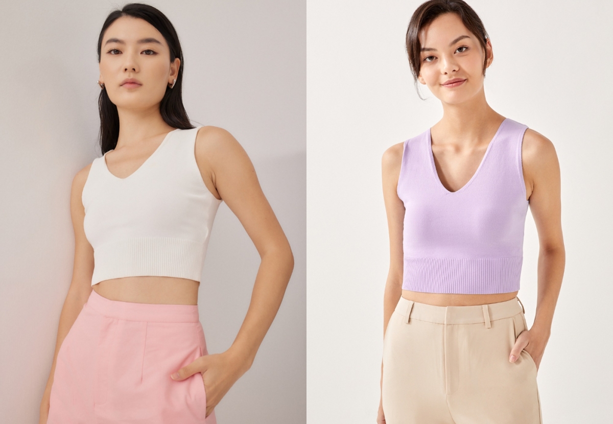 3、Thorali Knit Crop Top