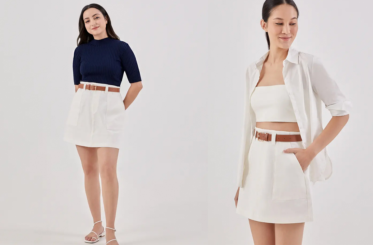 3、Maila Belted Mini Skirt