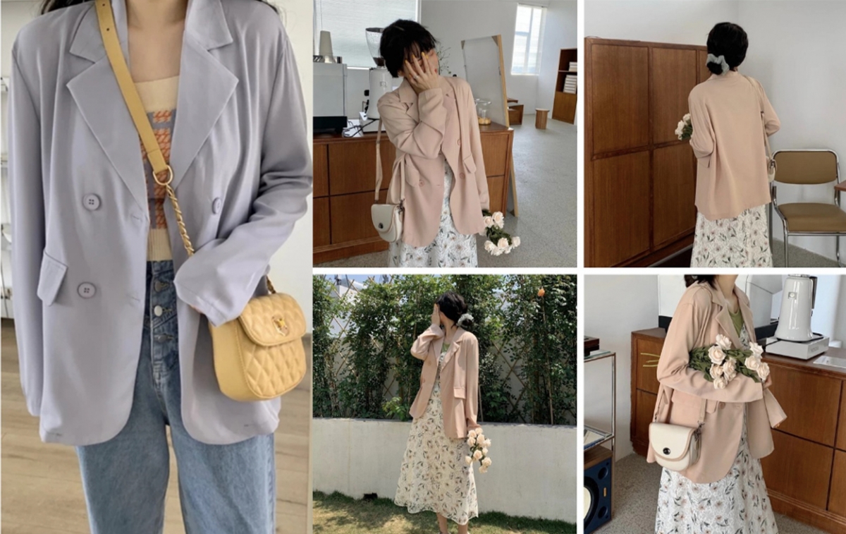 3、宽松版型的西装外套