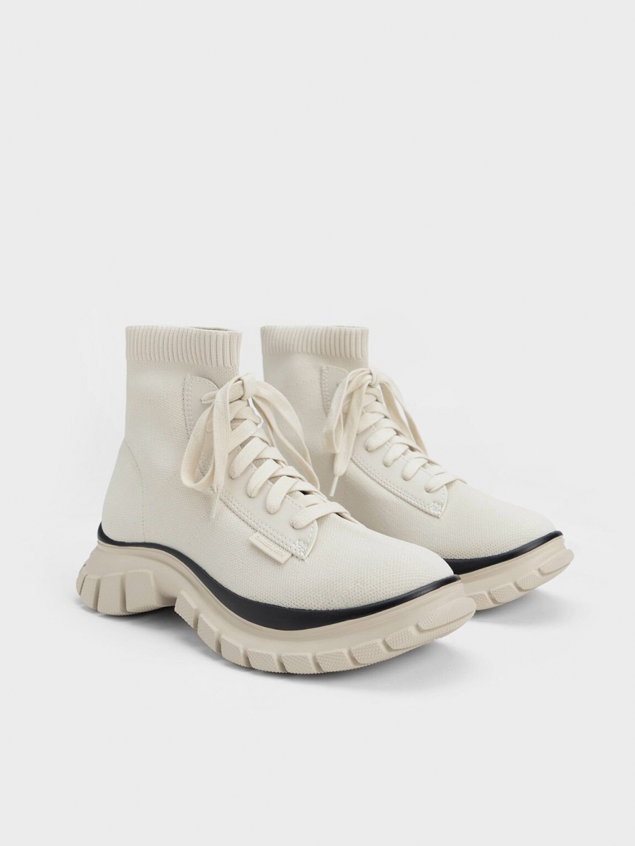4、Knitted Sock High-Top Sneakers