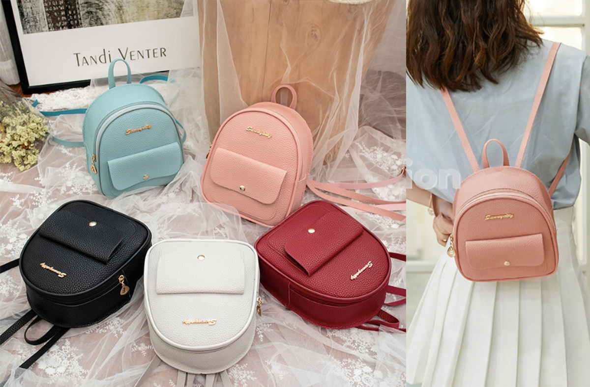 5、甜美风双肩包