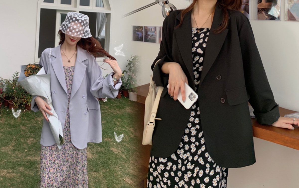 1、韩系西装外套