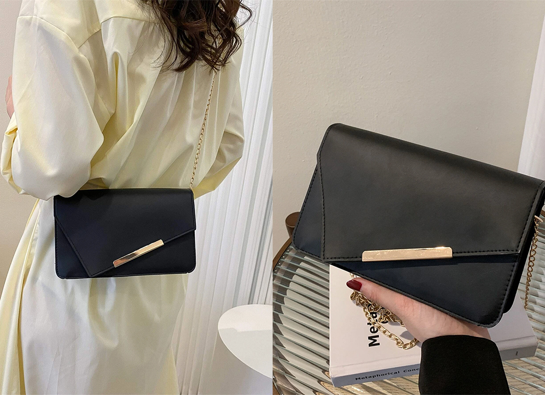 7、Irregular Flap Chain Square Bag