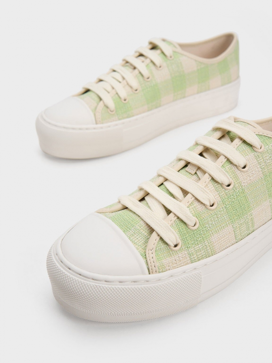 6、Gingham Low-Top Sneakers