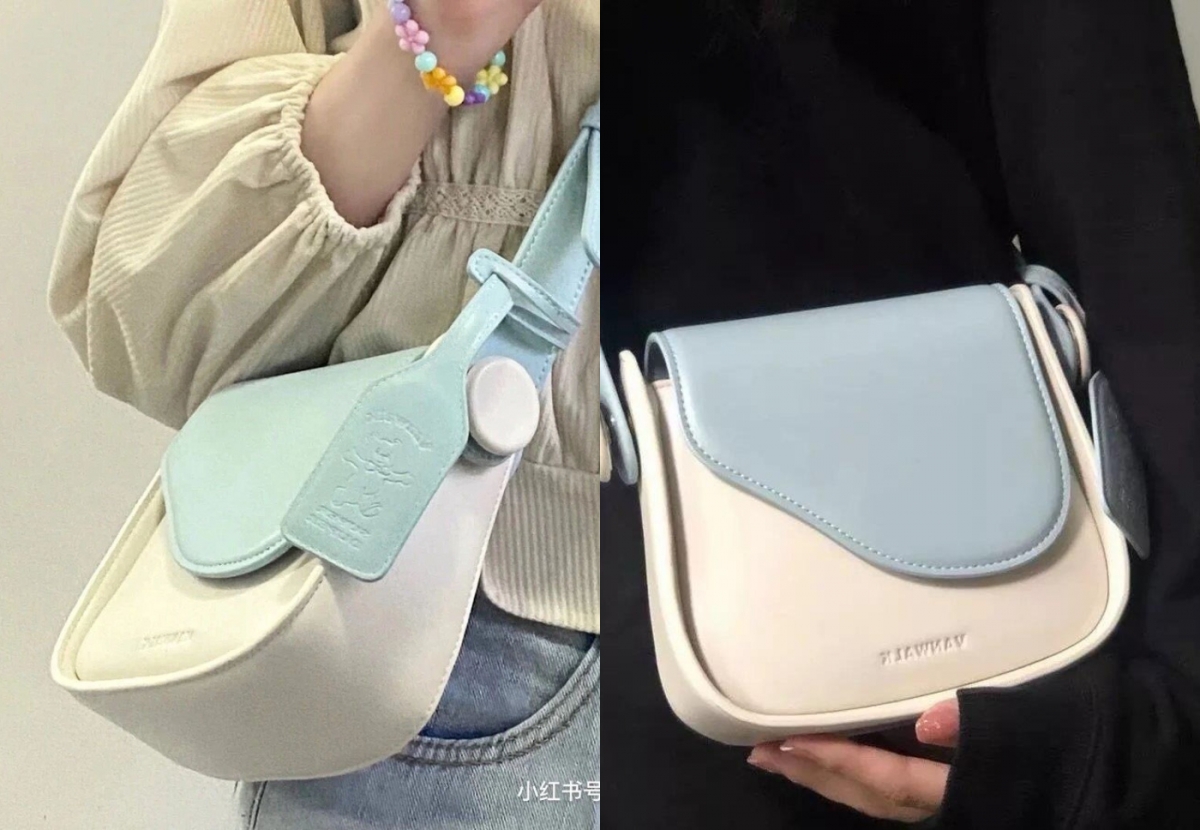 6、“海边日记”撞色马鞍包