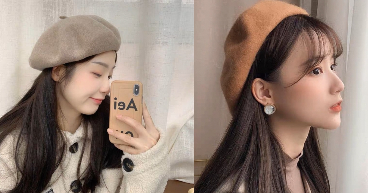 3、 羊毛秋冬日系画家帽