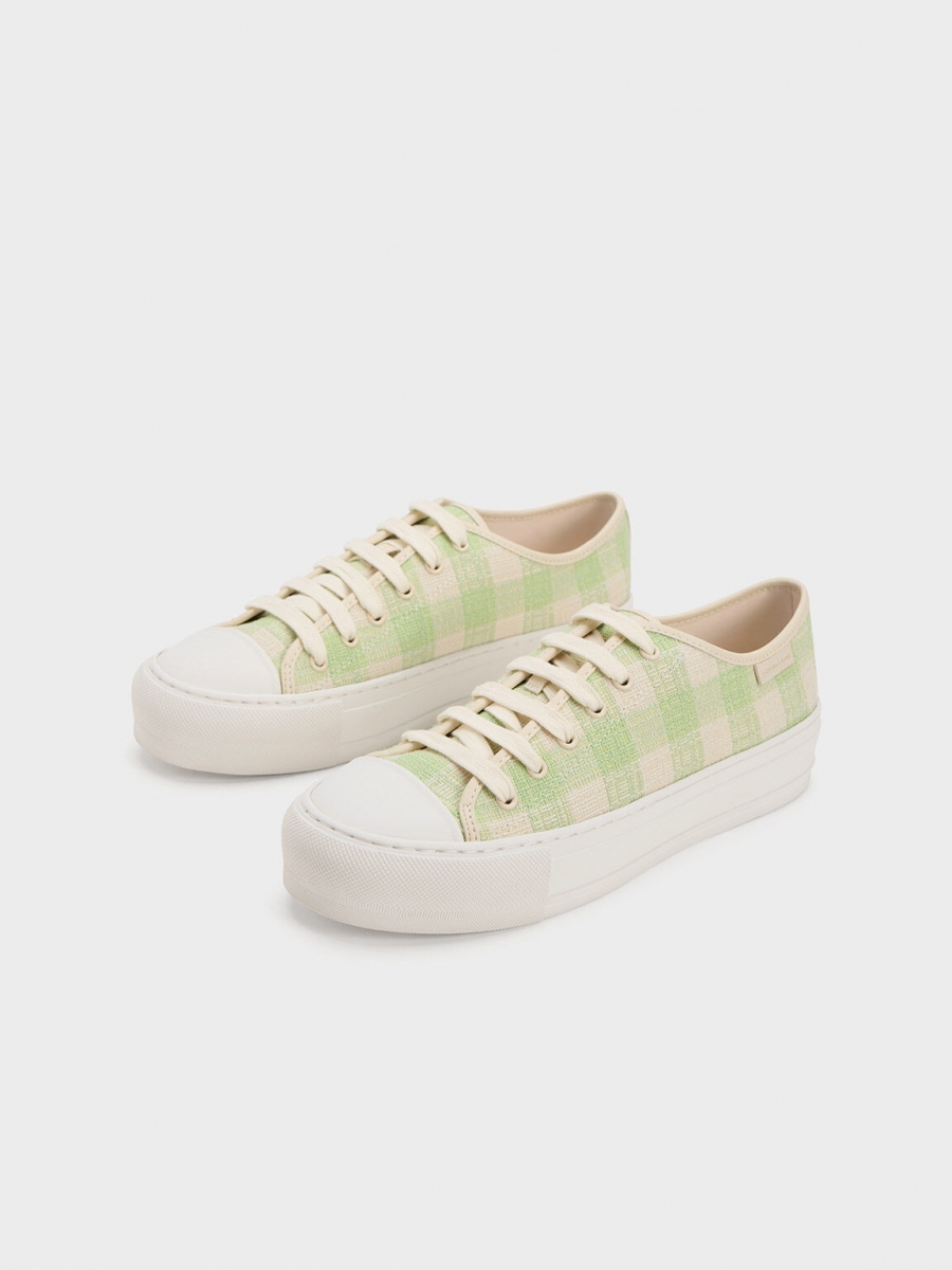 6、Gingham Low-Top Sneakers