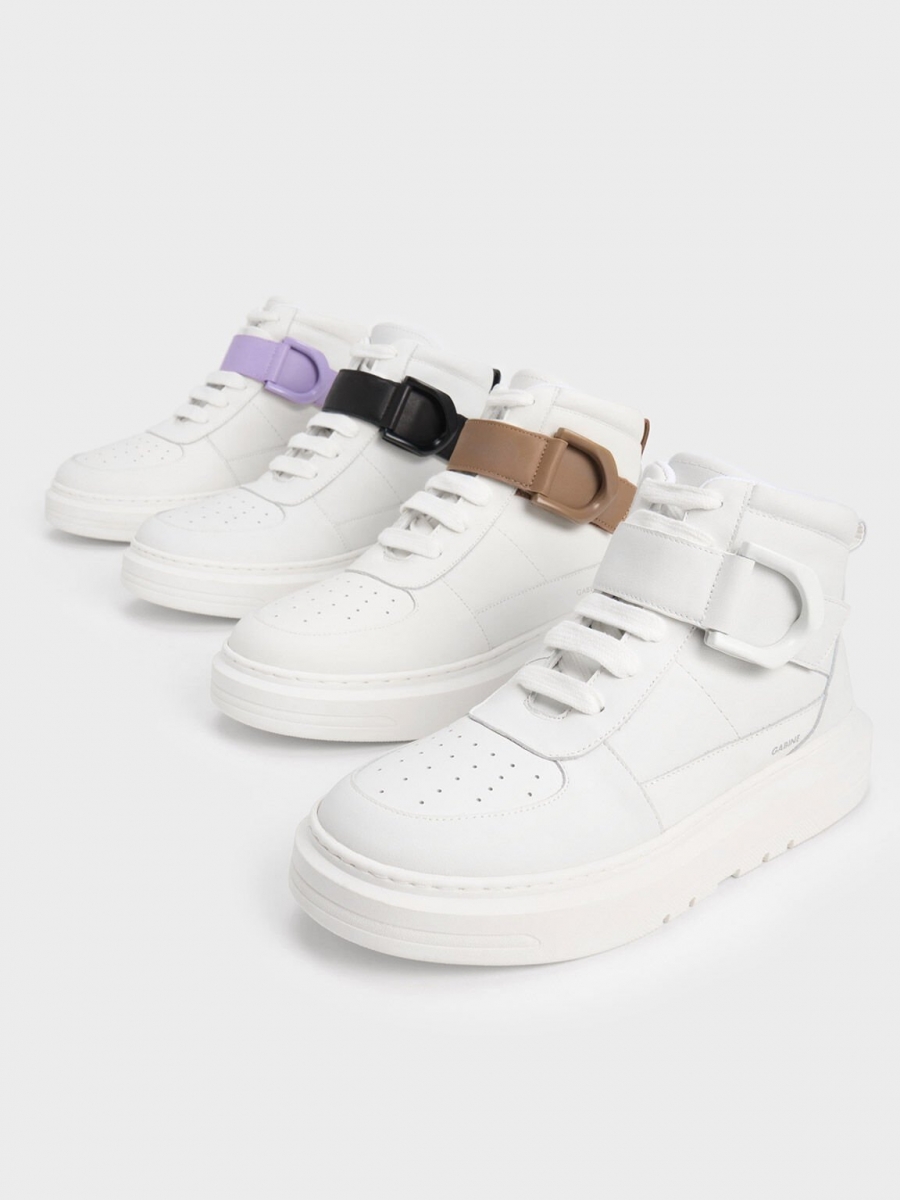 Gabine Leather High-Top Sneakers