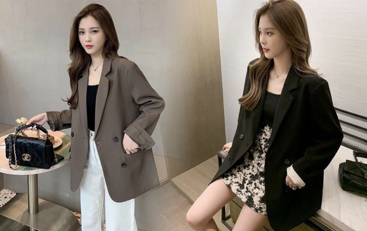 5、双排扣休闲西装外套