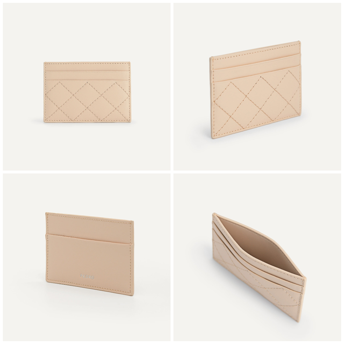 3、Cris-Cross Pattern Leather Cardholder (2)