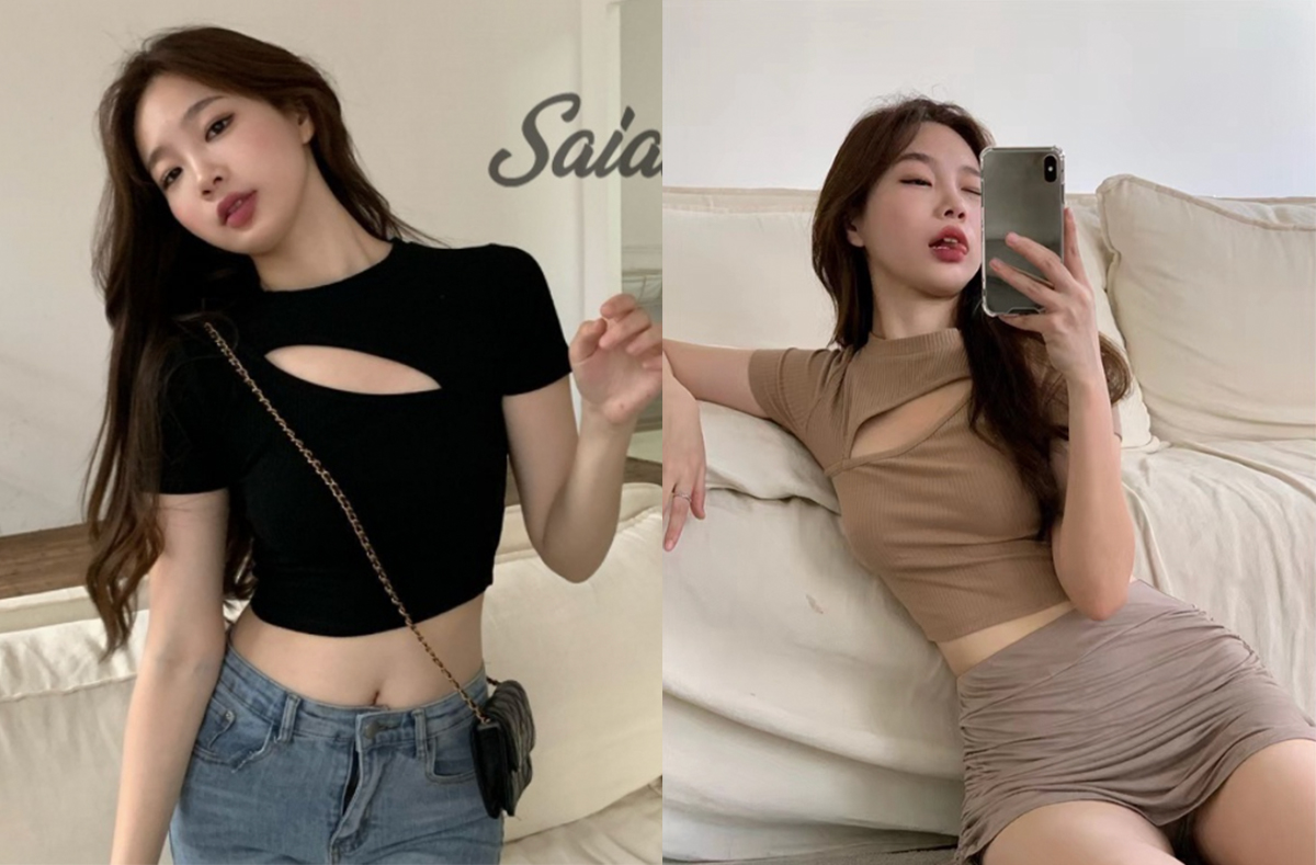 1、短款紧身上衣