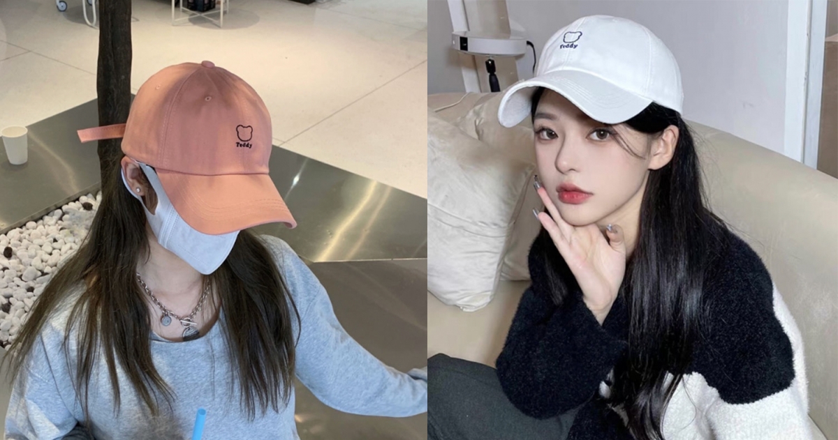 1、复古可爱的刺绣鸭舌帽