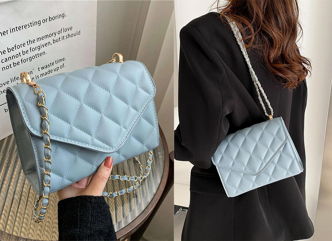 1、Mini Quilted Flap Chain Square Bag