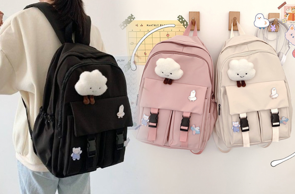 6、简约INS风双肩包