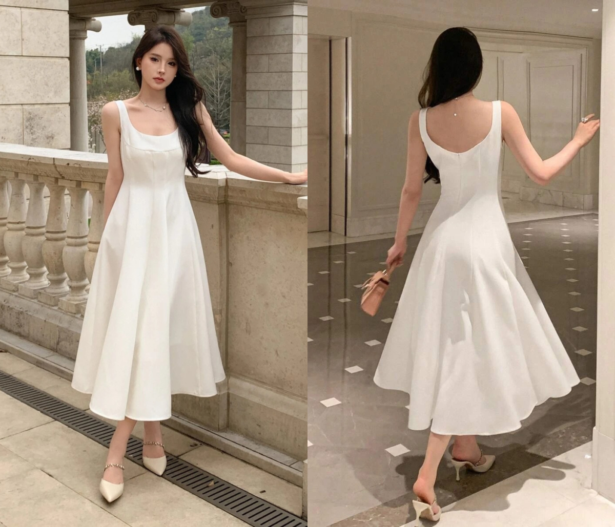 1、DAZY Solid Zip Back Dress