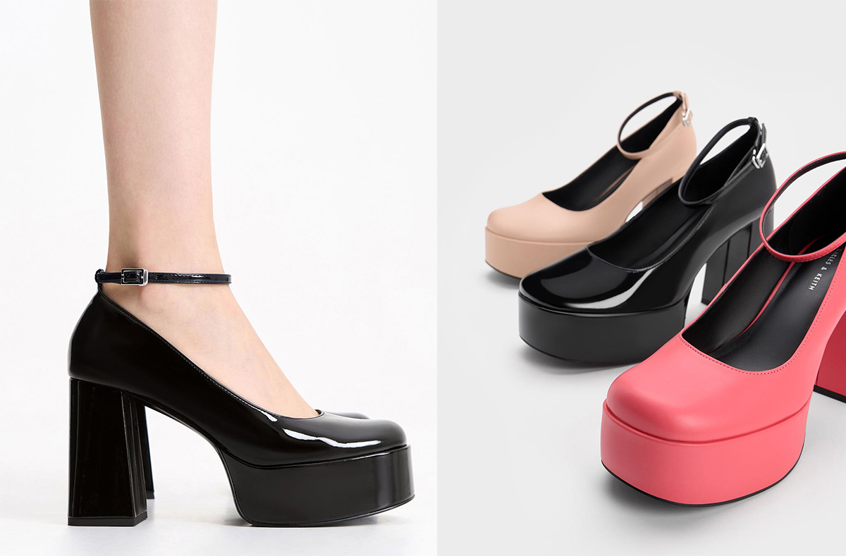 “Patent Ankle-Strap Platform Pumps”